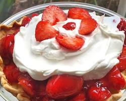 homemade strawberry pie with fresh glaze, AI generated