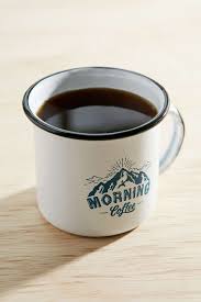 Morning Coffee Enamel Mug Morning Coffee Coffee Cafe Mugs