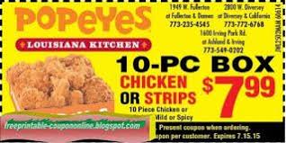 Free Printable Popeyes Chicken Coupons In 2020 Popeyes Chicken Mcdonalds Coupons Free Printable Coupons