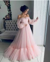 Off The Shoulder Dress For Wedding Guest Fluffy Tulle Dress For Women With Corse In 2020 Prom Dresses Long With Sleeves Prom Dresses With Sleeves Girls Pageant Dresses
