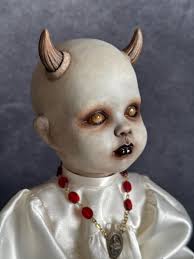 Altered Doll, Art Doll, Porcelain Doll, Creepy Doll, Horror Doll, Devil  Doll, Gothic Doll, Vintage Doll, Kneeling Doll, Praying Doll