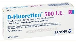 Vitamin D Fluoretten 500 I E Thuốc Cứng Xương 90 Vien