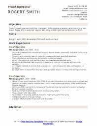 Jobalarm email einrichten oder löhne vergleichen. Proof Operator Resume Samples Qwikresume