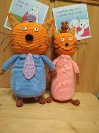 mama kisulya i papa kotya geroj m f tri kota vyazanie igrushki kot