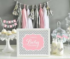 Pink And Grey Baby Shower Decor Pink And Gray Chevron Baby Shower Sign Girl Pink Baby S Grey Baby Shower Pink Baby Shower Decorations Baby Shower Vintage