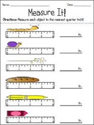 This Freebie Contains Worksheets For Helping Students Measure To The Nearest Inch Half Inch And Quar Math Measurement Measurement Worksheets First Grade Math