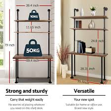 Pretty impressive considering we launched billy in 1979. 79 Inch Industrial Laptop Desk Solid Wood Computer Desk Wall Pipe Desk With Shelves Computer Table For Home Office L 40 Inch Buy Online At Best Price In Uae Amazon Ae