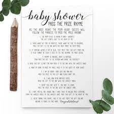 Pass The Prize Baby Shower Poem Baby Shower Pass The Parcel Poem Baby Shower Game Pass The Gift Poem Baby Shower Poems Baby Shower Baby Shower Fun