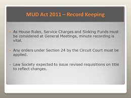 multi unit developments act 2011