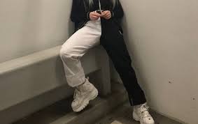 Black And White Billie Eilish Picture Jeans 14 At Attitude Europe Com Wheretoget Black And White Jeans Black And White Pants White Pants Outfit