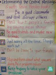 First Grade Buddies Central Message Determine Central Message Messages