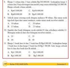 Check spelling or type a new query. Jawaban Mtk Kelas 8 Semester 1 Halaman 240 Uji Kompetensi 5 Nomor 8 Sampai 11 Brainly Co Id