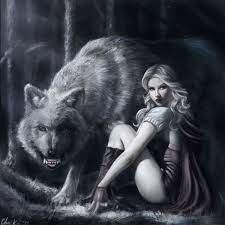 Wolf Protecting Girl Wolves And Women Beautiful Wolves Little Red Riding Hood