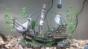 Top fin aquarium background ocean coral reef shipwreck double sided 12x24. Top Fin Ship Sail Bubbler Aquarium Ornament Fish Ornaments Petsmart
