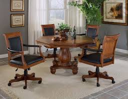 Or do you want to find simple chair for your home? Hillsdale Kingston Five Piece Game Table Set With Leather Chairs Lindy S Furniture Company Dining 5 Piece Sets