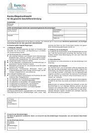 Eurocity bank ag asub kohas frankfurt. Vollmacht Gesamte Kontoverbindung Eurocity Bank Ag