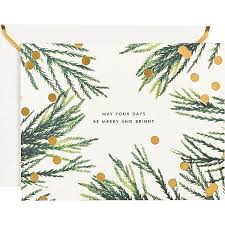Personalize with photos & text. Pine Branches Holiday Card Set Paper Source