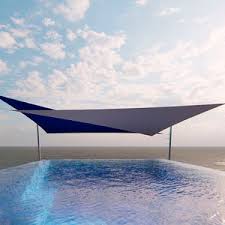 A custom shade sail adjusted and made to fit the space: Wind Resistant Shade Sail All Architecture And Design Manufacturers Videos