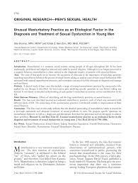 Bill clinton famously used this narrow. Pdf Unusual Masturbatory Practice As An Etiological Factor In The Diagnosis And Treatment Of Sexual Dysfunction In Young Men