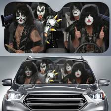 Each sunshade is custom designed to fit exactly to the contours of your vehicle model without interfering with window operation. Kiss Car Sunshade 02 Everestshirt Com Shirts Shop Funny T Shirts Make Your Own Custom T Shirts