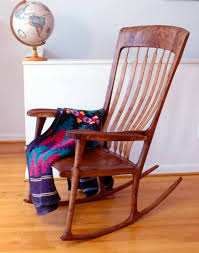 Wooden rocker rocking lounge chair. Koa Wood Rocking Chair