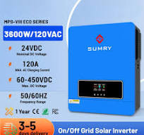 3.6kw Hybrid Solar Inverter 110/120v 24v Dual Output with MPPT 120A 60