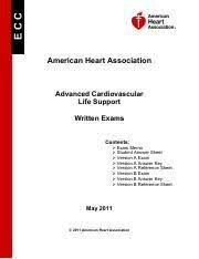 You will meet clinicians from around the bay area, if not the world. Acls Pdf Pdf Ecc American Heart Association Advanced Cardiovascular Life Support Written Exams Contents U00be Exam Memo U00be Student Answer Sheet U00be Course Hero