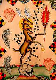 North American Gnostic Book Of The Living Kaos Magic From 2008 Watercolor And Screen Print Robert Ryan Horror Artwork Art