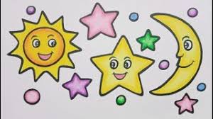 Gambar mewarnai matahari bulan dan bintang buku mewarnai gambar. Menggambar Bulan Bintang Matahari Menggambar Dan Mewarnai Benda Langit Youtube
