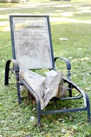 Diy Replacement Fabric Idea For An Outdoor Sling Chair Old Trampoline Outdoor Sling Chair Coaster Furniture
