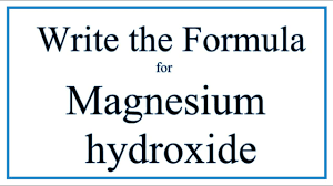 Magnesium is unique as it has lightest weight as compared to all other metals. How To Write The Formula For Magnesium Hydroxide Youtube