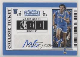 Bruins' freshman moses brown tallied 19 points and 17 rebounds in his ucla debut on tuesday night. 2019 20 Panini Contenders Draft Picks Base 113 College Ticket Moses Brown