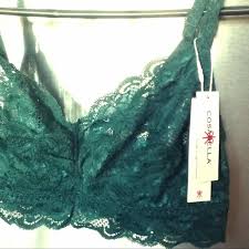 nwt made in italy green lace bralette 36b 36c 36d nwt