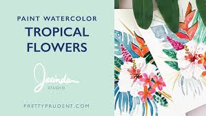 Maybe you would like to learn more about one of these? How To Paint Watercolor Tropical Flowers Video Tutorial Pretty Prudent