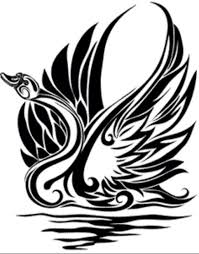 Black And White Swan Tattoo Tribal Swan Design Swan Tattoo Black Swan Tattoo Tribal Tattoos
