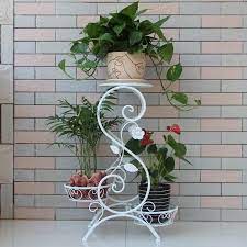 forge fleur de fer support de pot de fleur plateau francais mode trois fleurs balcon decoration florale d flower stands plant stands outdoor house plants decor