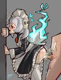 1boy 1boy1girl 1girls bayonetto bloody marie clothed clothed sex  clothes creampie drooling female maid sex skullgirls stockings 