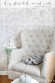 These easy and stylish color accents will up visions of bright red or blue, but in a neutral color scheme, a dark brown wall is just as dramatic. How To Stencil An Accent Wall Maison De Pax