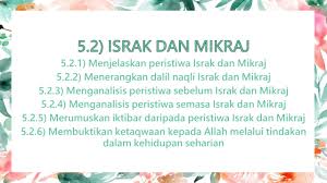 Do you know the correct answer? 5 2 Memahami Dan Mengambil Iktibar Daripada Peristiwa Isra Dan Mi Raj Bagi Melahirkan Ketakwaan Kepada Allah Pendidikan Islam Kssr