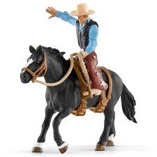 Des soins réguliers et attentionnés permettent d'établir un lien de confiance mutuelle entre le cavalier et l'animal. Figurine Schleich Cheval Bronco Avec Selle Western Et Un Cowboy Monde De La Ferme 41416 Schleich