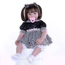 4.5 out of 5 stars with 14 ratings. 60cm Reborn Toddler Baby Girl Doll With Short Dark Brown Hair Lol Education Toy Christmas Gift For Children Buy Liftlike Reborn Baby Doll Reborn Baby Doll Silicone Baby Doll Product On Alibaba Com
