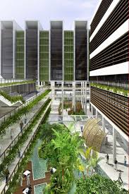 The hospital opens up to its adjacent lake, while a. Yishun Community Hospital Hospital Design Architecture Hospital Architecture Hospital Design