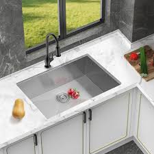 28 inch undermount single bowl 18 gauge