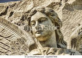 Shop wayfair for all the best angels & cherubs statues & sculptures. Female Angel Stone Face The Head Of A Female Stone Angel Against Rock Canstock
