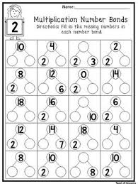 12 Multiplication Number Bonds Worksheets Fill In The Missing Numbers 2nd 4th Number Bonds Worksheets Number Bonds Multiplication