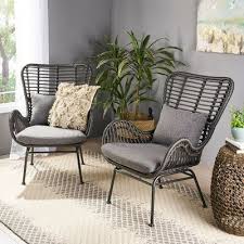 Bungalow Rose Tarnowski Indoor Wicker Club Chair Wayfair In 2020 Club Chairs Living Room Spaces Chair