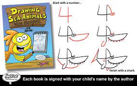 Some of the special creatures include a pouncing cat, a baby chimp, a camel with two humps, and an alligator about to snap its powerful jaws. Learn How To Draw Sea Animals Using Numbers 2 20 Plus Order Now And Author Steve Harpster Will Sign The Book To Toddler Drawing Drawing For Kids Alphabet Art
