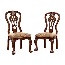 Furniture Of America Dubelle Classic Dining Chair Set Of 2 Dining Chairs Carved Dining Chairs Side Chairs Dining