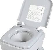 JAXPETY 5.3 Gallon Camping Toilet Portable Travel Toilet w/Sealing Slide Valve, Anti-Leak Water Pump, Carry Handle, Large Capacity Waste Tank for Car, ...