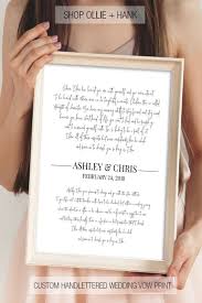 First Anniversary Gift Our Vows Print Wedding Vow Art Paper Gifts Anniversary Diy Valentine S Gifts For Her